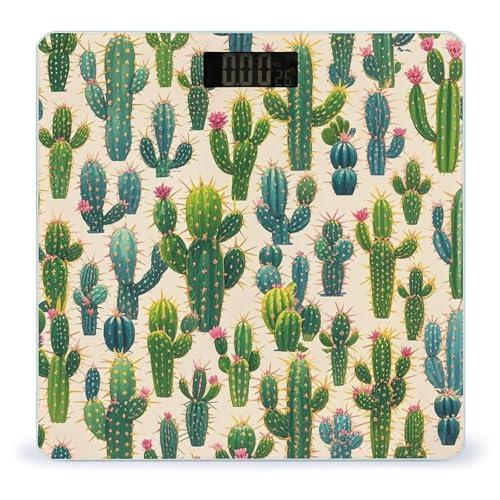 Báscula Digital de Baño Inteligente con Diseño Cactus miniatura 1