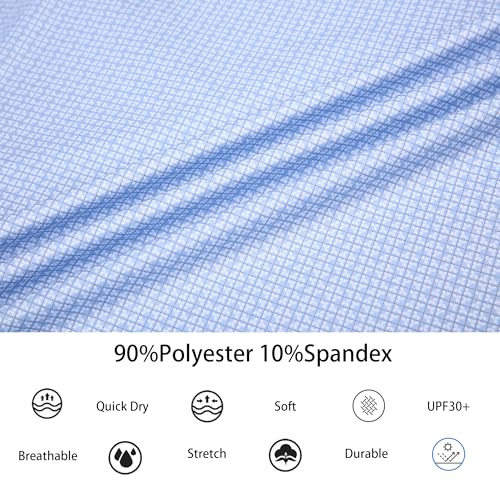 Alex Vando Mens Golf Shirt Moisture Wicking Classic Print Golf Shirts for Men