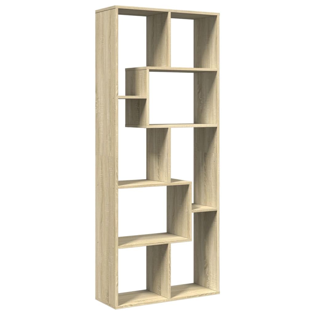 Generisch Raumteiler-Bücherregal Sonoma-Eiche 67x25x161,5cm Holzwerkstoff,Möbel,Regalsysteme,Bücherregale Bücherschränke-858077