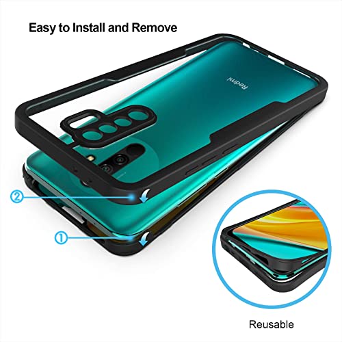 AICEK Compatibile con Xiaomi Redmi 9 Cover, 360
