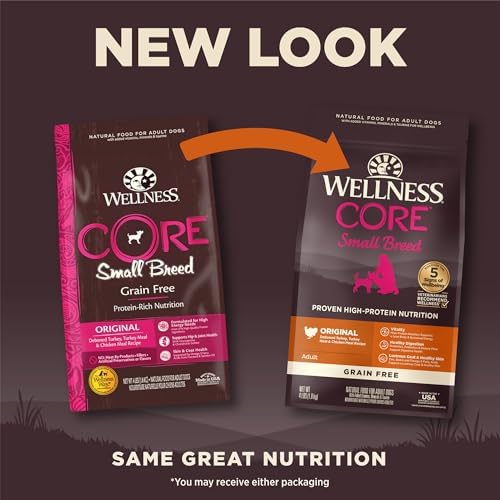 Wellness CORE Natural Dry Grain Free Small Breed Dog Food, Turkey & Chicken, 4-Pound Bag 2