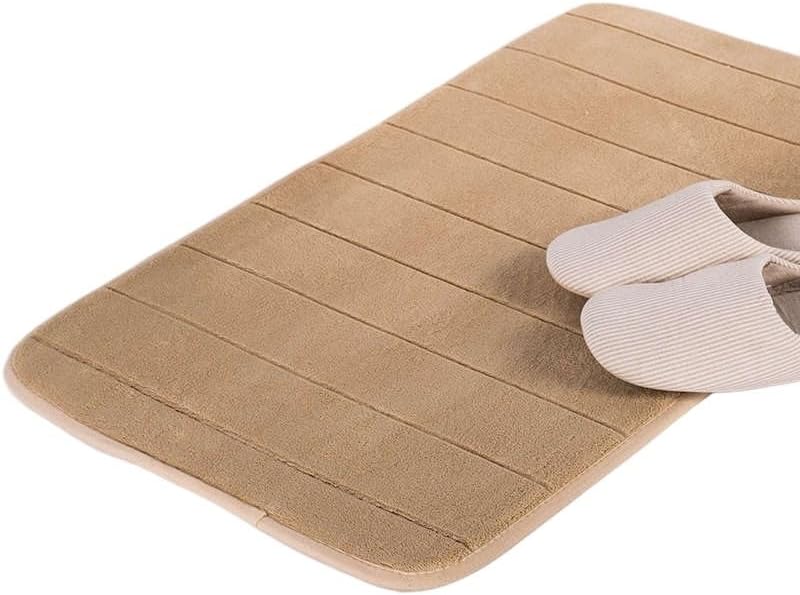 Miniatura 10 de Alfombra antideslizante de absorción de agua para baño, juego de alfombrilla de espuma viscoelástica Peluda para puerta de cocina, tapete