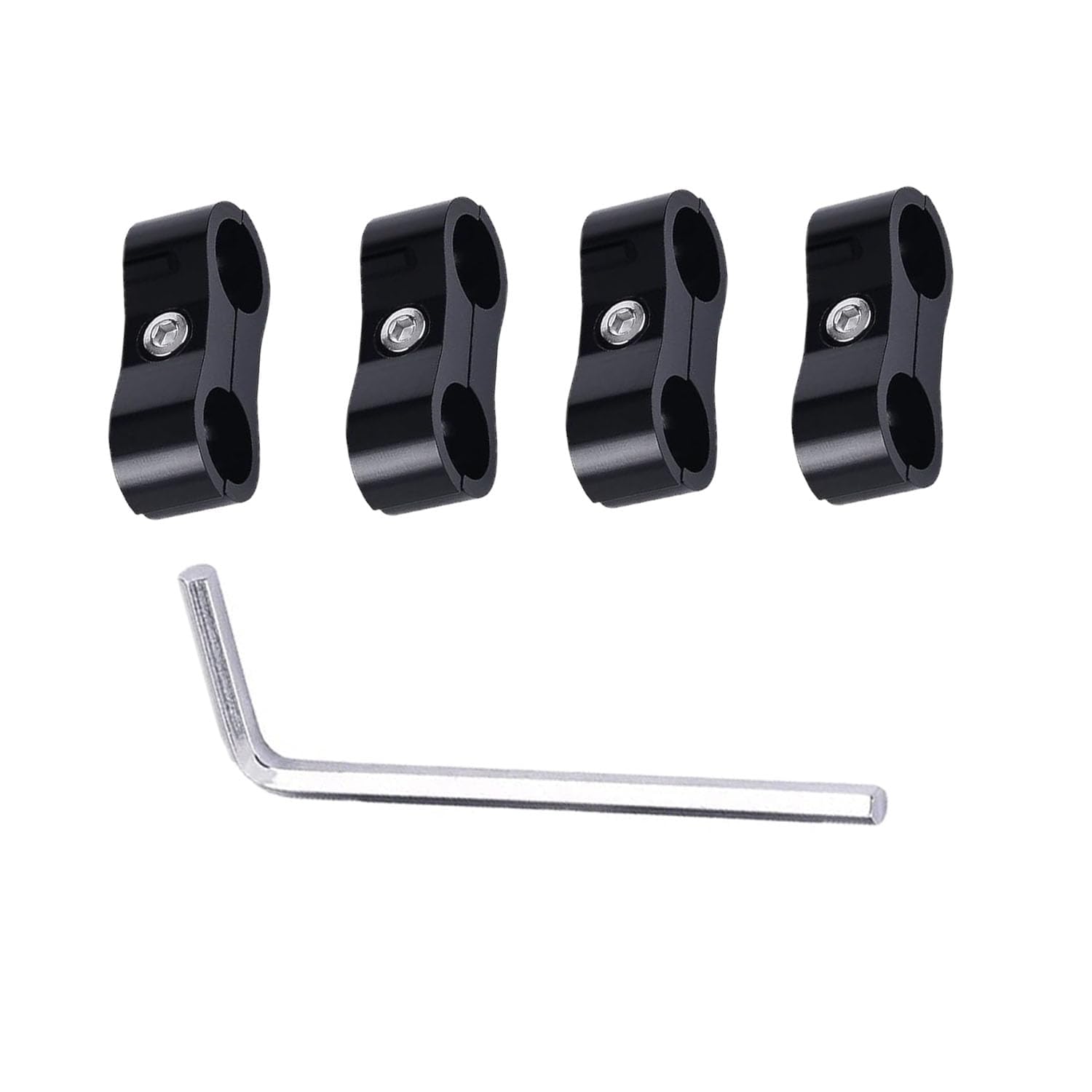 Collier de serrage pour tuyau carburant 6AN anti fuite essence en alu noir