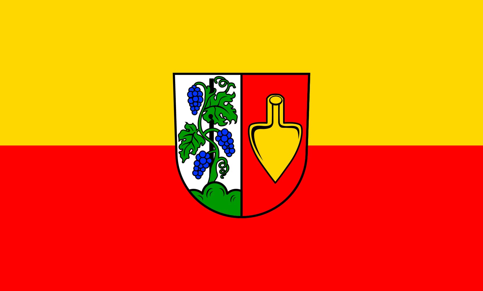 Drapeau Large Gemmingen de 90x150cm pour pavoisement extérieur