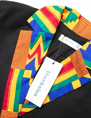 SHENBOLEN African Print Blazer Ankara Long Sleeves Suit Jacket Kente Wax Tops3