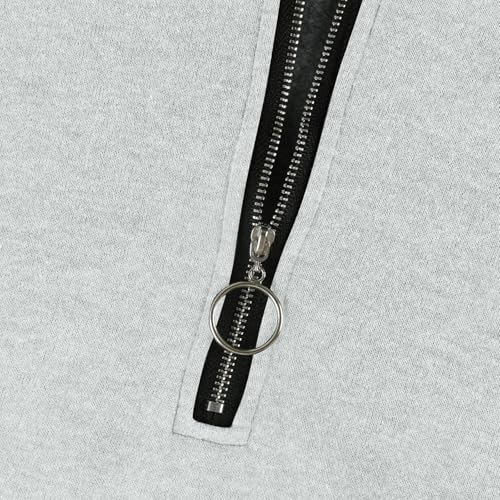 Lightweight Hoodie Men Plain Quarter Zip Fleece Thermal Hoodies Drawstring Hooded Sweatshirts Fall Winter Sweater4