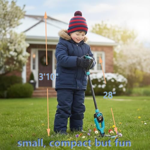 Image of Kids Metal Detector for Boys & Girls 4-10, 1lb-Metal Detector Lightweight for Kids, Adjustable Stem from 23.6 inch to 28.3 inch, 4 inch-Depth, Waterproof Metal Detector with Shovel Rake