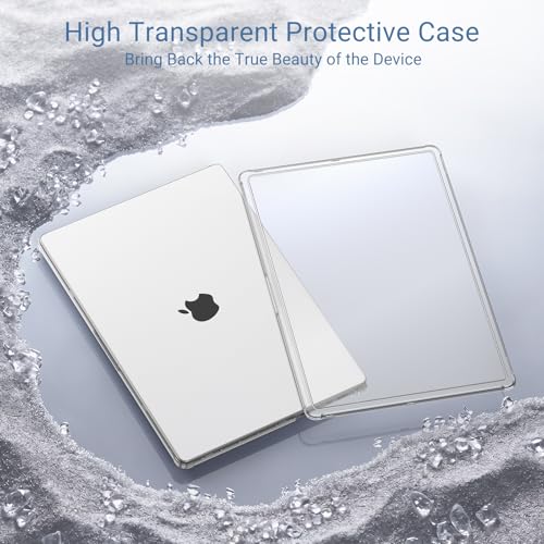 Image of MOSISO Compatible with MacBook Pro 14 inch Case M5 M4 M3 M2 M1 2026-2021 | Enhanced Shock-Absorbing Perimeter Matte Hard Case, A3427 A3426 A3434 A3112 A3185 A3401 A2918 A2992 A2779 A2442, Matte Clear