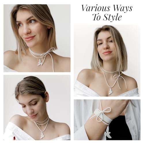 tinuka Christian Ceramic Dove Pendant – Religious Jewelry Gift for Teens & Women – Perfect for Memorial day, Baptism & Confirmation – Inspirational Layered Choker Ukrainian Necklace2