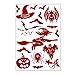 3D Horrible Bloody Wandaufkleber Halloween Dekoration Fingerabdruck Blooding Handabdruck Fuß Tapete Glasfenster Halloween Dekor