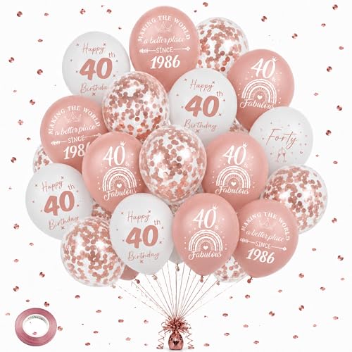 Kit ballons 40 ans pour femme : le cadeau de decoration idéal née en 1986