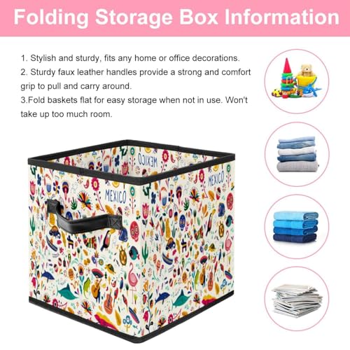 Boîte de rangement pliable en tissu cube pour placard de chambre maison - 4