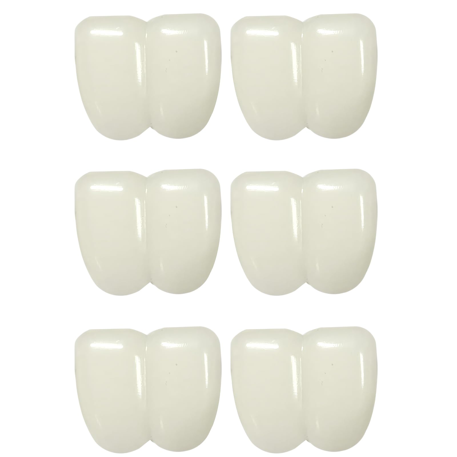 Glitzville 6Pcs Bunny Teeth Fake Big Teeth Caps Ugly Funny Buck Teeth Lightweight Rabbit Costume Prop Clown Bunny Halloween Costume Party