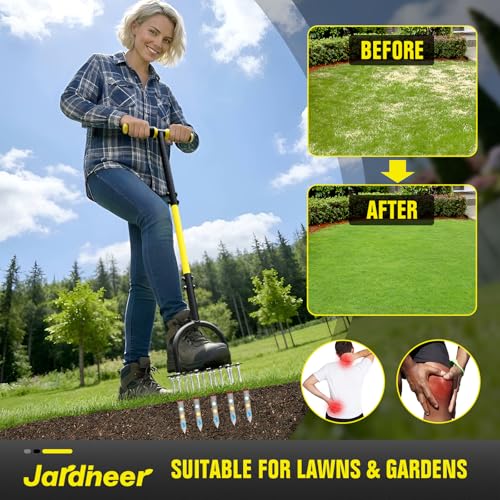 Herramienta manual para airear césped Jardineer 36" miniatura 4