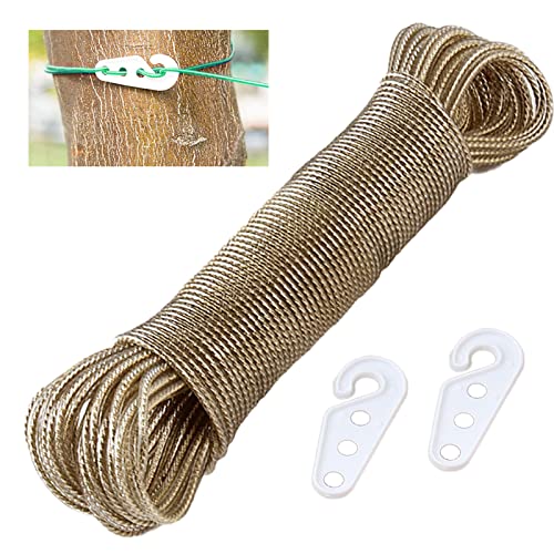 Línea de lavado de 50 m con cuerda gruesa y línea de acero con núcleo de ropa ajustada para barra de lavado, línea de lavado de interior cubierta de PVC, líneas de ropa para exterior, jardín Cover