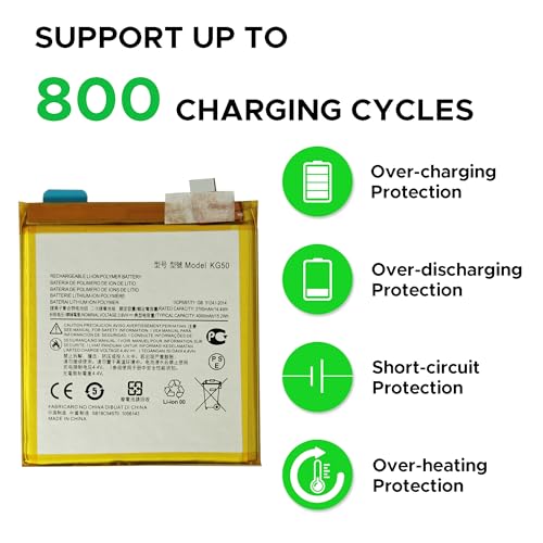 Image of GREEN FUSION for Moto One Hyper Battery Replacement, KG50 Battery Compatible with Motorola One Hyper, New Upgrade with Installation Instruction & Repair Toolkit XT2027, XT2027-1