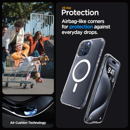 Image of Spigen for iPhone 15 Pro Case, Ultra Hybrid MagFit [Anti-Yellowing] [Compatible with Magsafe] - Frost White
