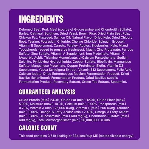 Image of Wellness Complete Health Adult Dry Dog Food, Wholesome Grain Kibble, Natural, Beef and Barley Recipe, 26 lb Bag