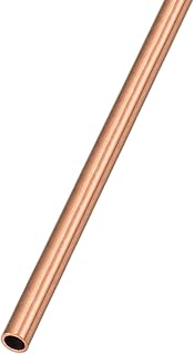 METALLIXITY Copper Tube (4mm OD x 0.5mm Wall T x 300mm L), Straight Tubing - for Home Furnishing, Machinery, DIY Handicraft