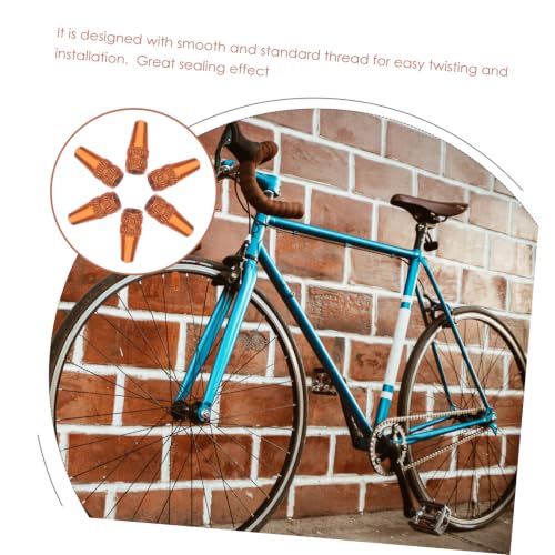 6 unidades de tapones para válvula de neumático francesa de aleación de aluminio para bicicleta, tapas selladas contra el polvo y la humedad, fáciles de instalar, previenen fugas y suciedad miniatura 3