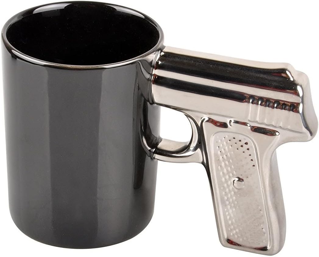 BLACK&SILVER-Pistol Cup,Gun Mug,Mug