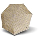 Volumen in Liter: Knirps Piccolo Taschenschirm/Regenschirm, braun check, Länge ca. 19,5 cm, Durchmesser ca. 6 cm