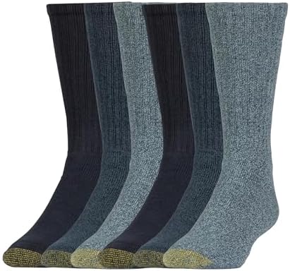GOLDTOE mens Harrington Crew Socks, Multipairs