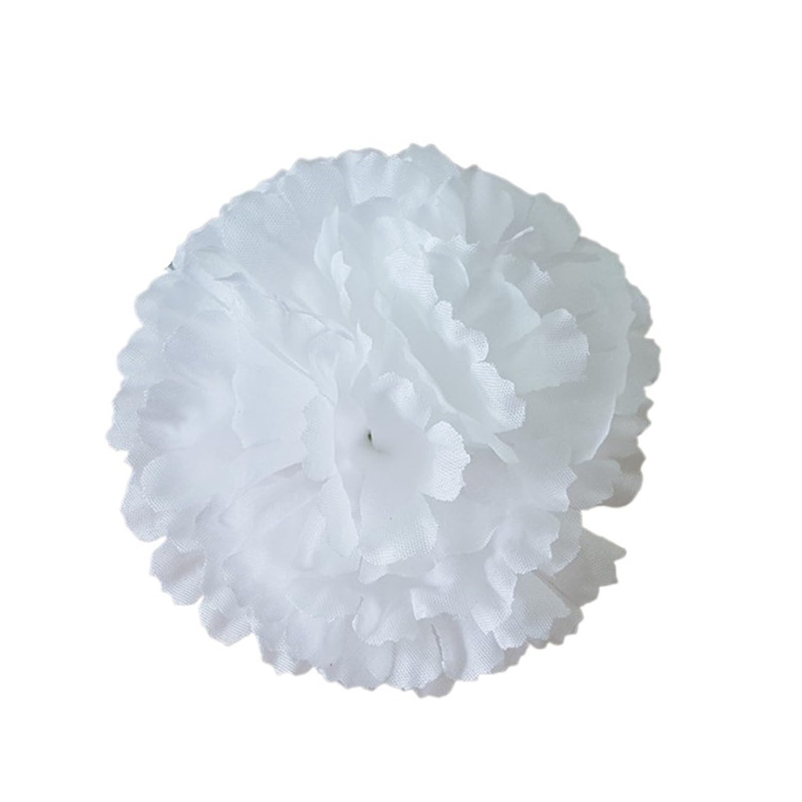 MDSRFGN Fabric Flowers 100pcs 9cm 16Colors Fabric Artificial Carnation Silk Flower Heads DIY Arch Flowers Wedding Vine Decoration(White)