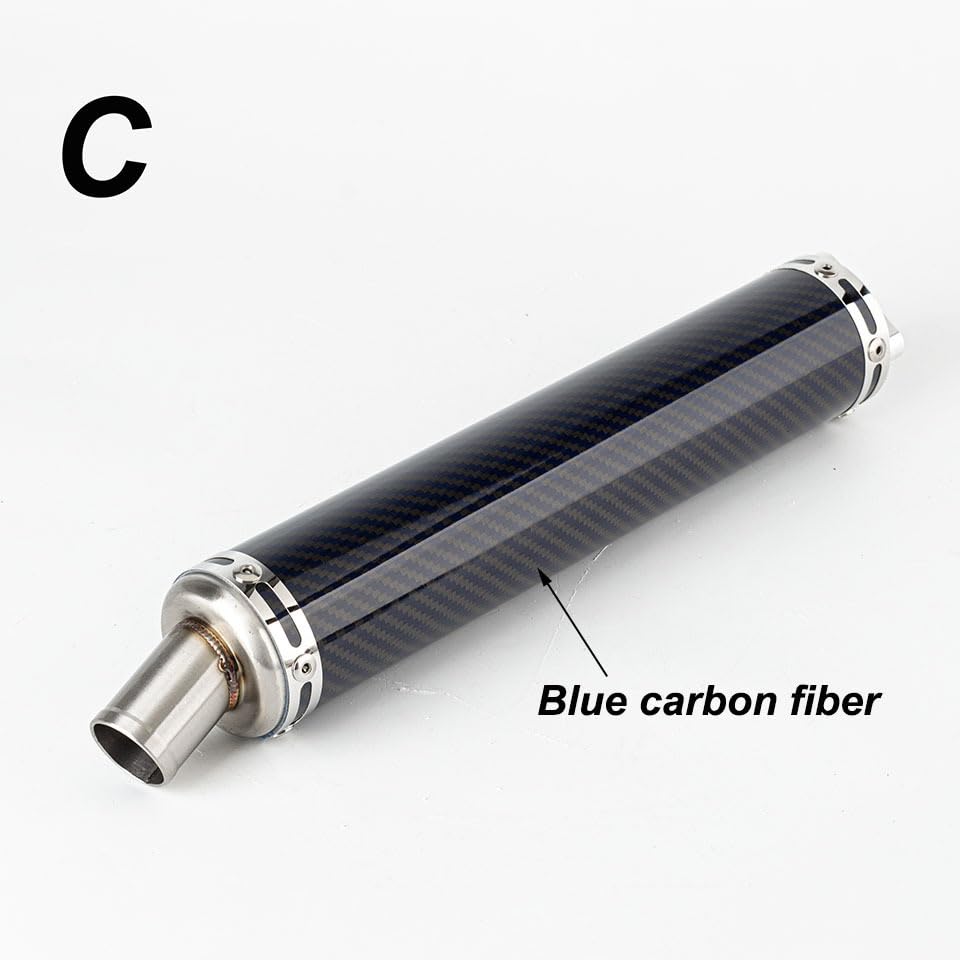tłumik wychowej wydech Tłumik Wydechowy Motocykla Dla NSR250 VFR400 RGV250 TZR250 Rs125 Nsr150sp Mc28 RD350(C Blue carbon fiber)