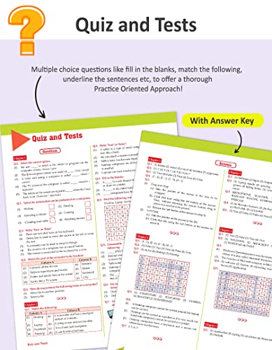 Image of Woodsnipe Beginner Computer Skills Book for Kids Age 7 to 9 | Class 3 & 4 | Learn Computer Basics, Types, Software, Paint, Notepad | Easy Explanation | Quiz & Tests | Answers keys