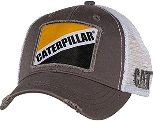 Caterpillar Cat Gray Twill w Patch Cap