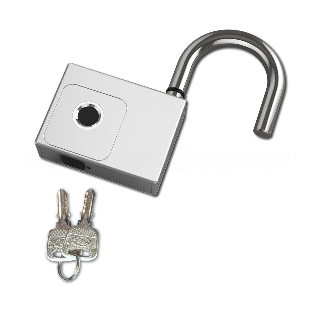 Tuya Padlock Schnelle Identifikation Entsperren Fingerabdrucksensor Wasserdicht USB-Ladung Hohe Qualität mit 2 Ersatzschlüsseln