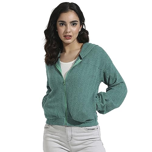 Image of PINACOLADA Women's Colorblock Sweatshirt with Ribbed Hem for Casual Wear | Low-High Neck | Long Sleeve | Button Closure | Cotton Sweatshirt Crafted with Comfort Fit for Everyday Wear