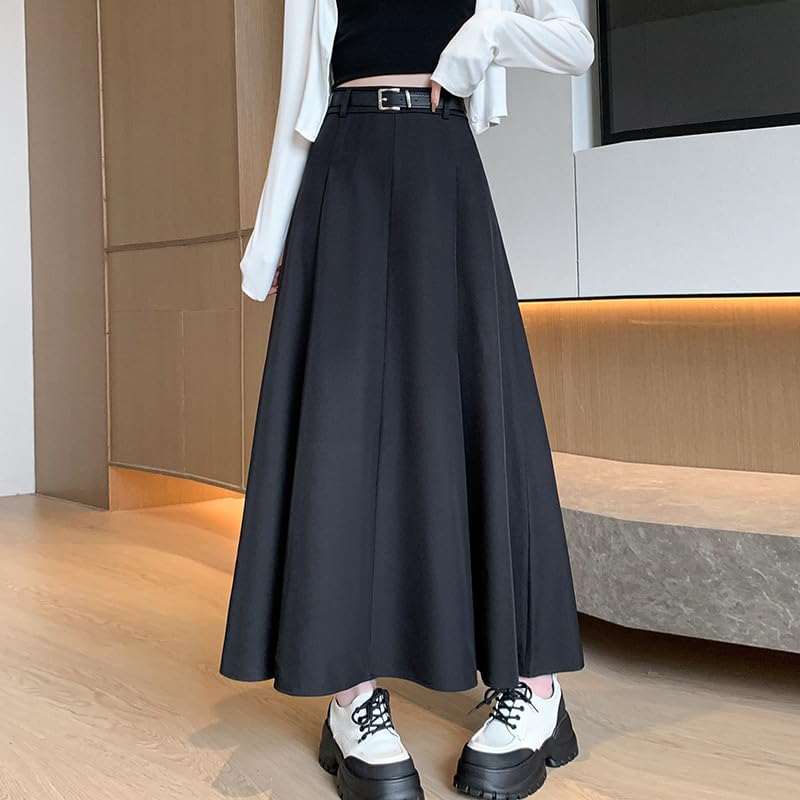 Women's Autumn and Winter Pleated High-Waisted Midi Skirt, Suit Skirt4