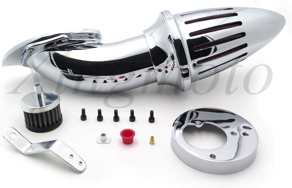 Bullet Air Cleaner Intake Filter Kit for Vtx1300 Vtx 1300 1986-2012 Chrome