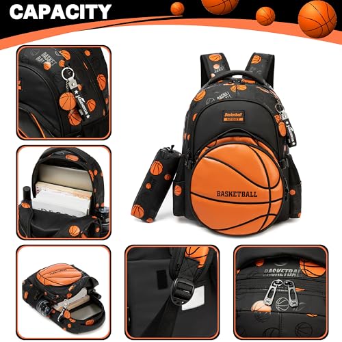 Boys' School Backpack with Lunch Box and Pencil Case - Ideal for Teens and Middle School Students4