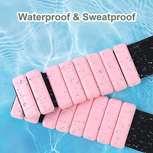 Rhswets Wearable Ankle Weights 1 Pair 1lb for Women Men, Strength Training Arm Wrist Weights Set for Yoga, Dance, Aerobics, Running, Walking (1 lb/each, Pink)