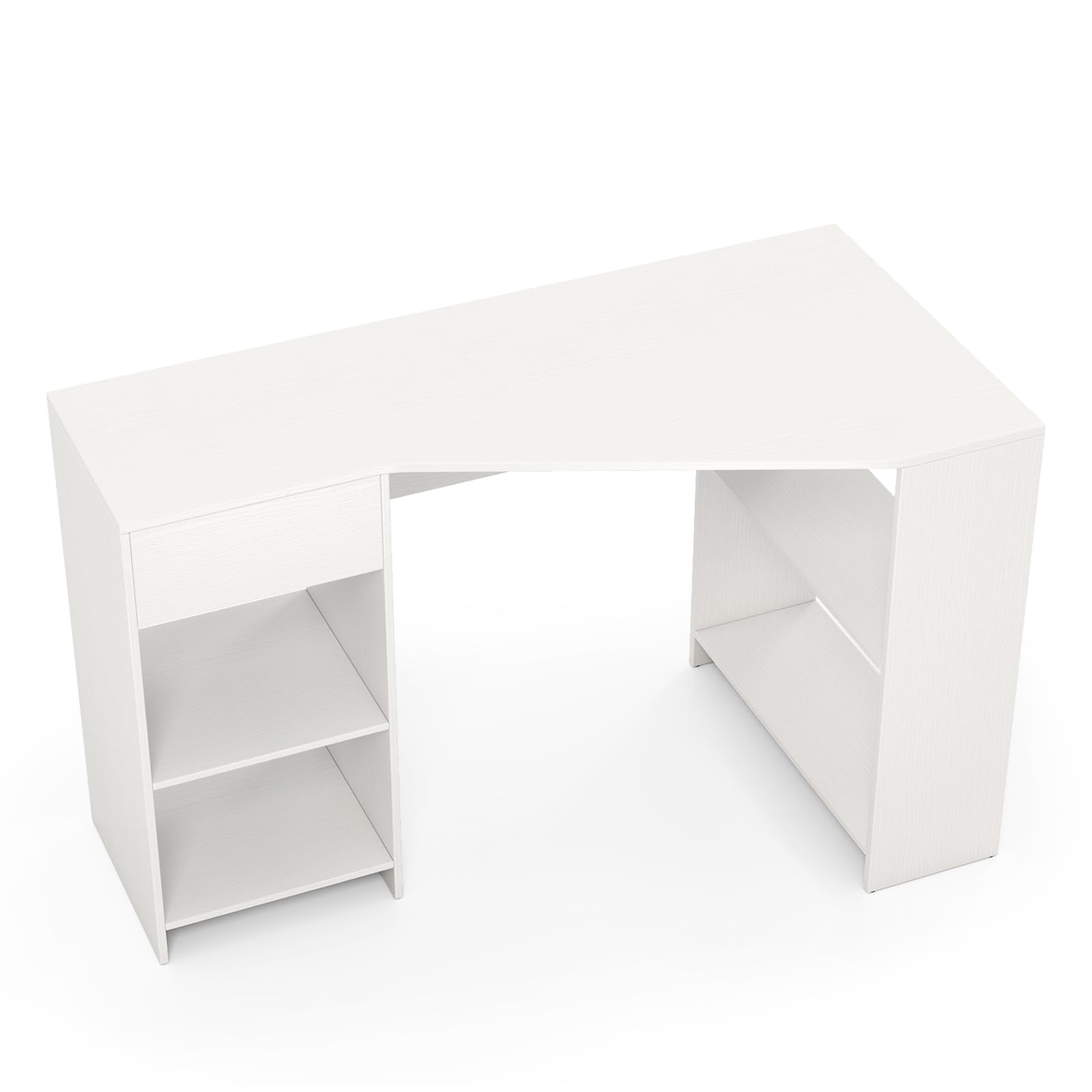 Scrivania Design Industriale | Scrivanie Tavolo Da Ufficio | Tavolo Di Studio Con Libreria A 4 Livelli Rovere Cfw443427 90732857