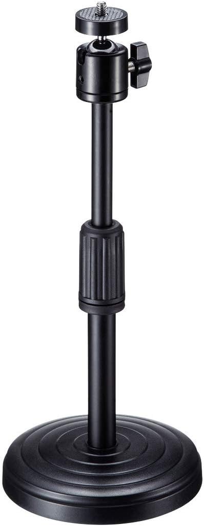 Sanwa Supply CMS-STN1BK Desktop Stand for WEB Cameras (Smartphone Holder Included)
