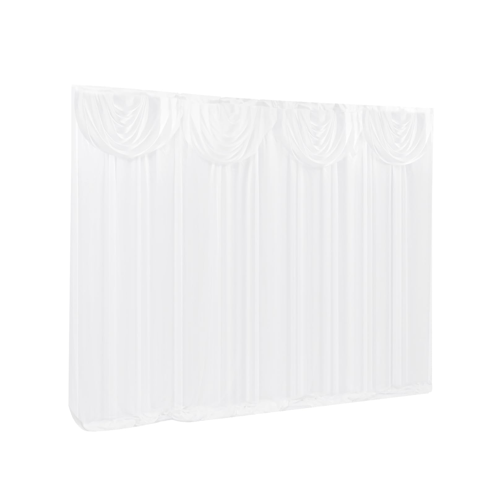 Firanki ślubne białe 3 m x 3 m, dekoracja ścienna, tło fotograficzne, tło 68DD, lodowy jedwab, zasłona na imprezę, tło fotograficzne, wesele, zdejmowana, dekoracyjna zasłona do salonu