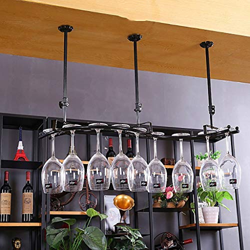 Portabotellas de vino con estructura acero inoxidable negro 55x20cm