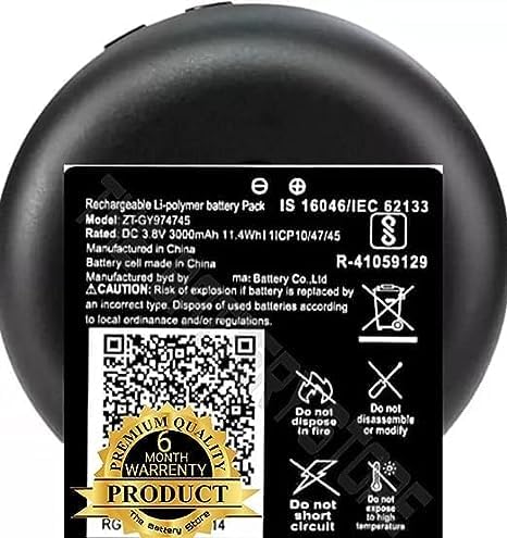 Image of Original ZT-GY974745 Battery for LYF Jio WiFi Dongle JMR815 Wireless Router Battery with 6 Month Warranty**** (V00000215)