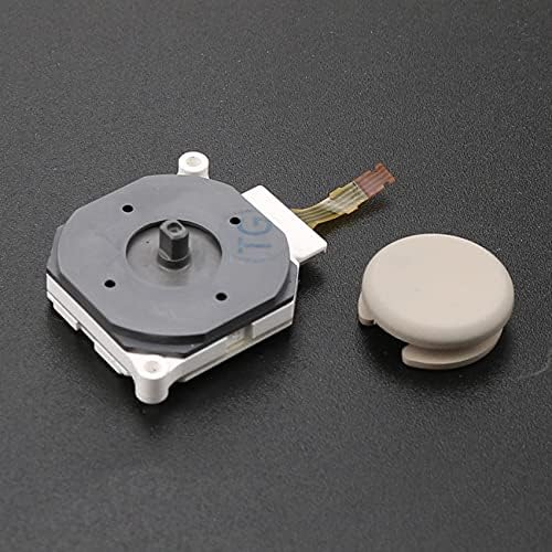 Replacement 3D Analog Joystick with Thumb Stick Grip Button Cap for Nintendo 2DS / 3DS / 3DS XL / 3DS LL (White)