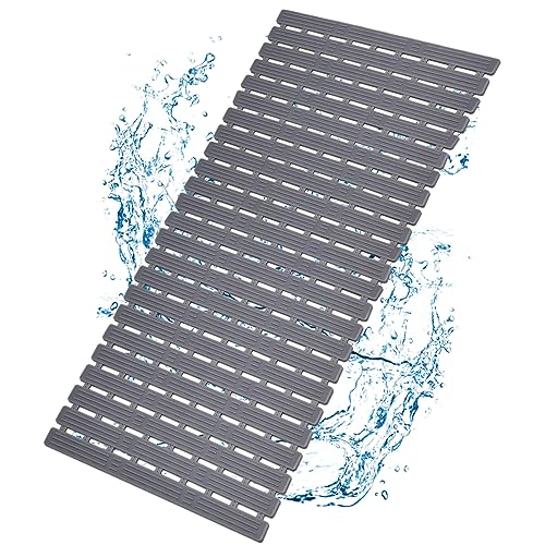 Badewannenmatte rutschfest 90x40cm - Duschmatte rutschfest mit Saugnäpfen und Drain Löcher -...