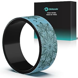 DiMonde Yoga Wheel for Back Pain Relief Stretching Core Strength – Yoga Roller for Mobility Flexibility Balance – Back Wheel for Backbends 12.7 inch