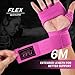OHMY FIT Flex Boxing Hand Wraps - 236 Inch/6M Extra Long for Premium Protection and Ultimate Performance (Pink)