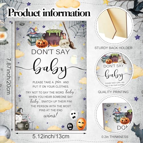 Image of Patelai 321 Pcs Halloween Baby Shower Decoration Spooky Gender Reveal Games