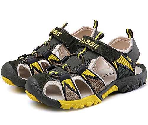 DADAWEN Boys Girls Sandals Outdoor Closed-Toe Summer Beach Hiking Athletic Water Sandals