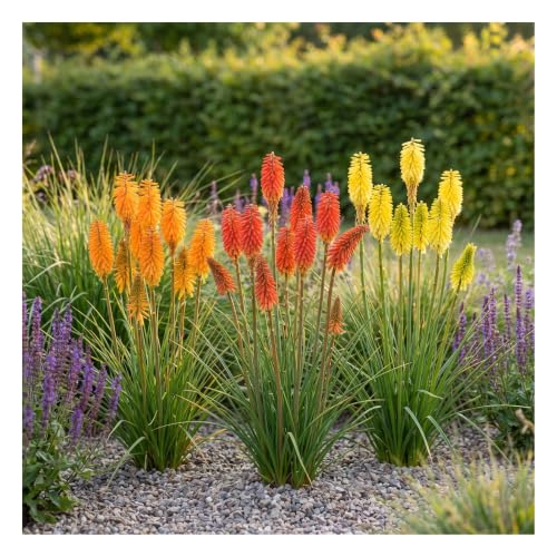 Stauden Gänge 3 x Kniphofia Fackellilie Set winterhart...
