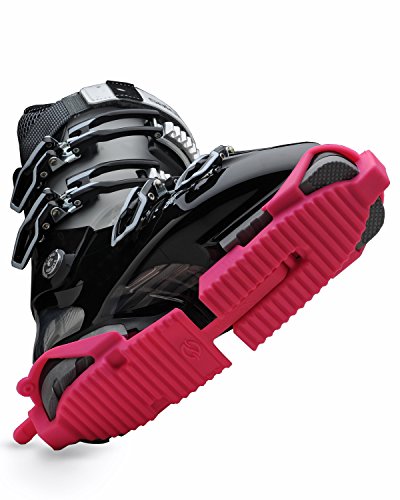 SkiSkootys Ski Boot Traction Cleats - (Adult Size, Classic Version) - Adjustable Comfort Soles for Protection and Walking in Skiing Boots (Pink) SkiSkootys Ski Boot Traction Cleats - (Adult Size, Classic Version) - Adjustable Comfort Soles for Protection and Walking in Skiing Boots (Pink)